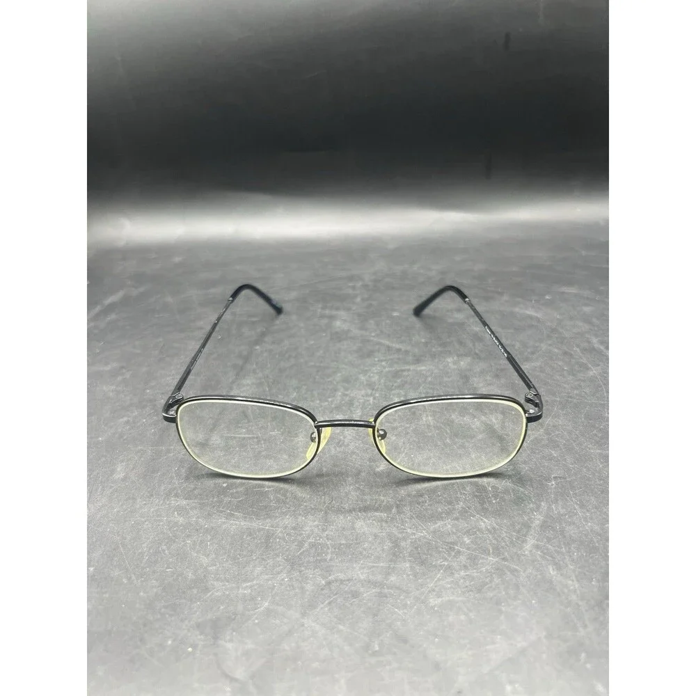 Fission 18 Eyeglasses Frames Only Black 53-20-140 Full Rim Square Metal Unisex